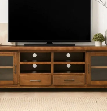 pine wood TV unit